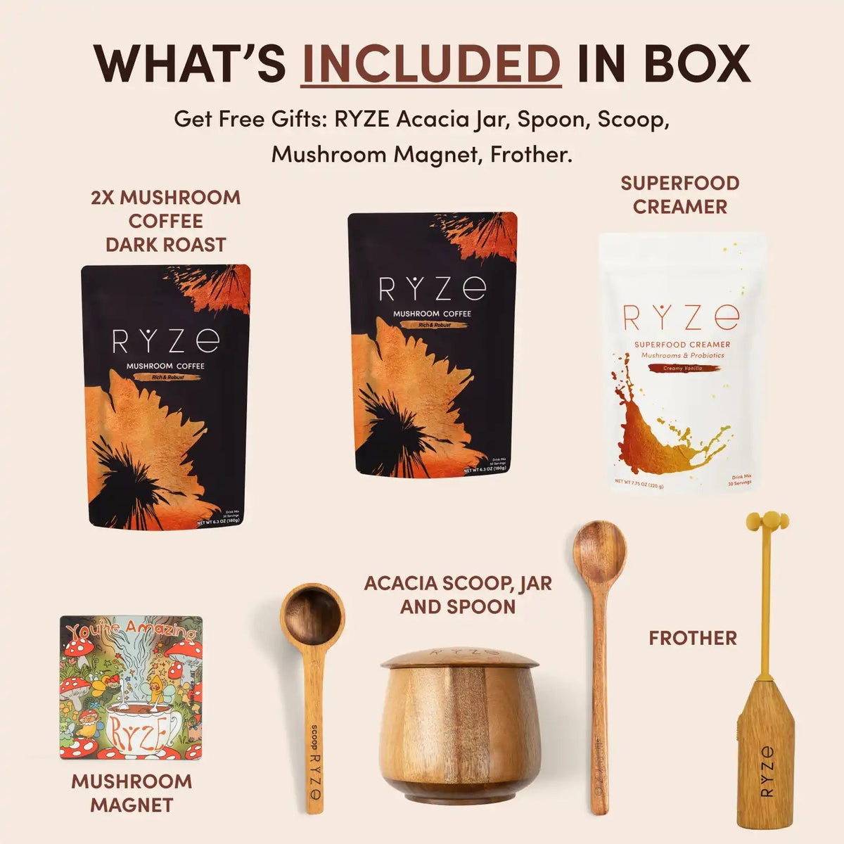 RYZE Ritual Set Roasted Coffee Compressed